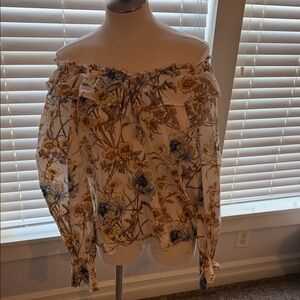 INC International Concepts Floral Off-Shoulder Blouse